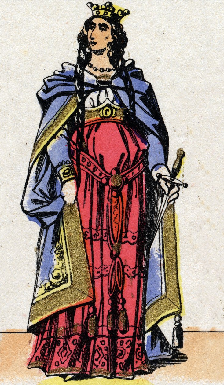 Portrait of Fredegonde, Queen of Neustria. by French School