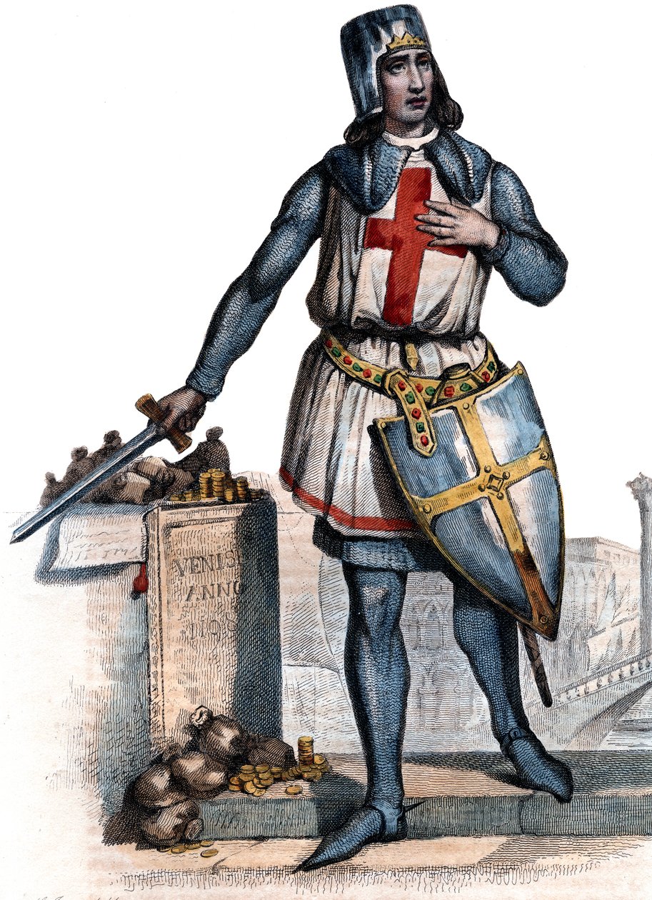 Portrait of Geoffrey of Villehardouin (1150-1228), French historian and knight by French School