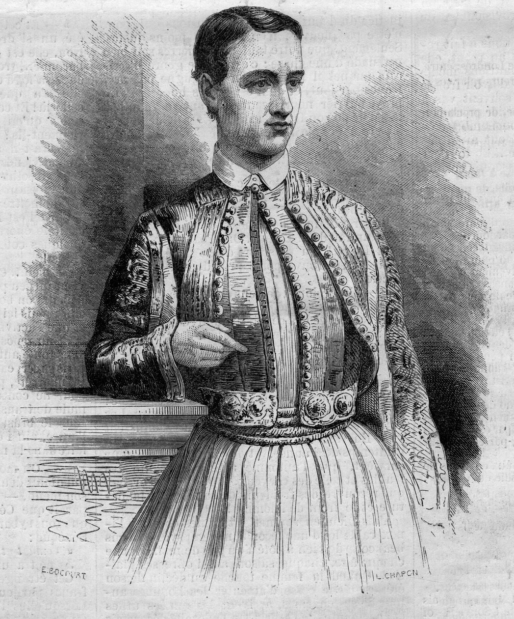 Portrait of George I (Georges of Denmark) (1845-1913), King of Greece. Engraving in "Le Monde Illustré" n°340 of October 17 by French School