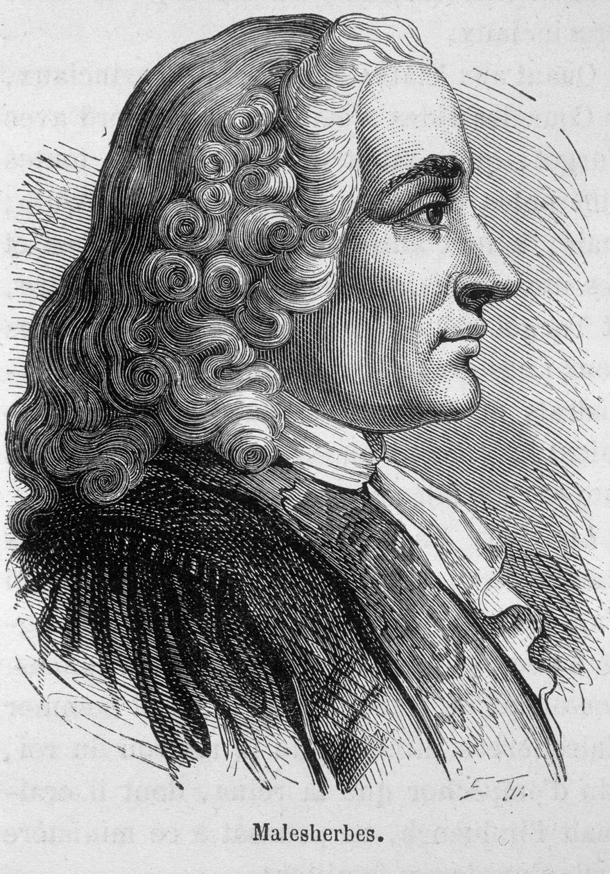 Portrait of Guillaume-Chrétien de Lamoignon de Malesherbes (1721-1794), French politician - in “L