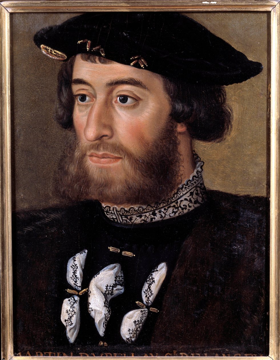 Portrait of Guillaume de Bellay, Lord of Langey (1491-1543). He was governor of Turin and Piemont. Anonymous 16th century painting. Versailles, Chateaux de Versailles et de Trianon by French School