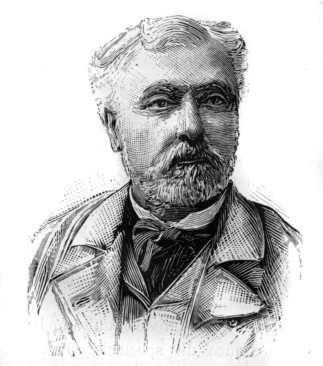 Portrait of Hyacinthe Laurent Theophile Aube (1826-1890), French admiral and politician. Engraving in Le Monde Illustre, January 16 by French School