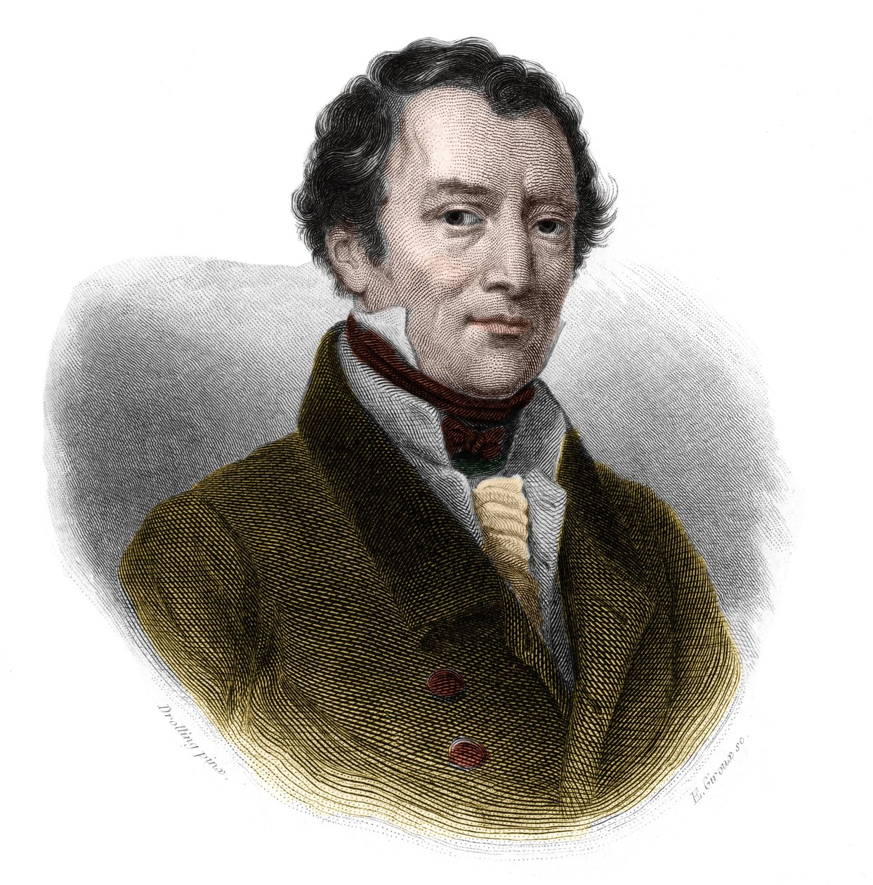 Portrait of Jacques-Antoine Manuel, French lawyer and politician. in 