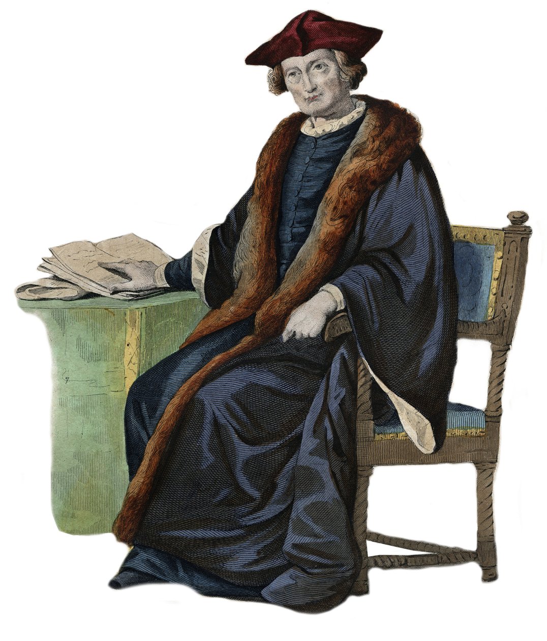 Portrait of Jacques Auguste by Thou by French School