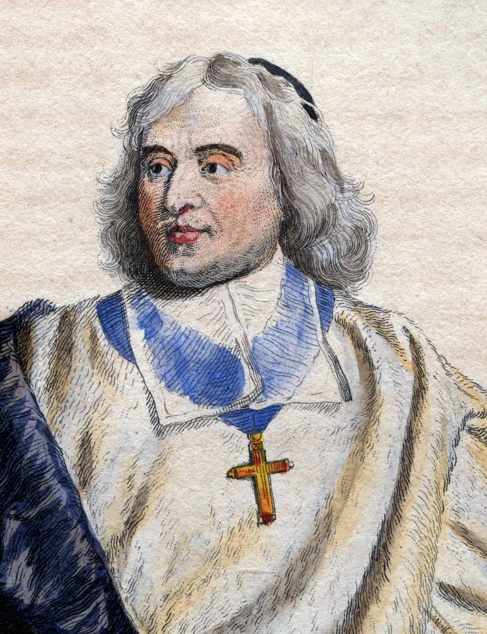 Portrait of Jacques Benigne Bossuet (1627-1704), French bishop and theologian. by French School