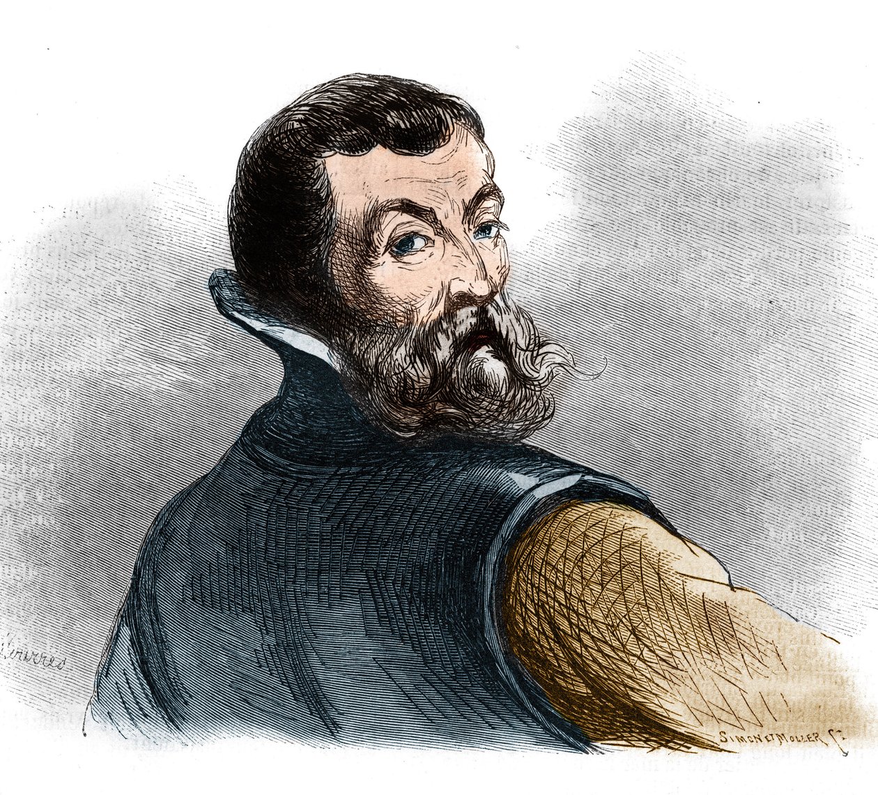 Portrait of Jacques Cartier (1491-1557), French navigator and explorer by French School