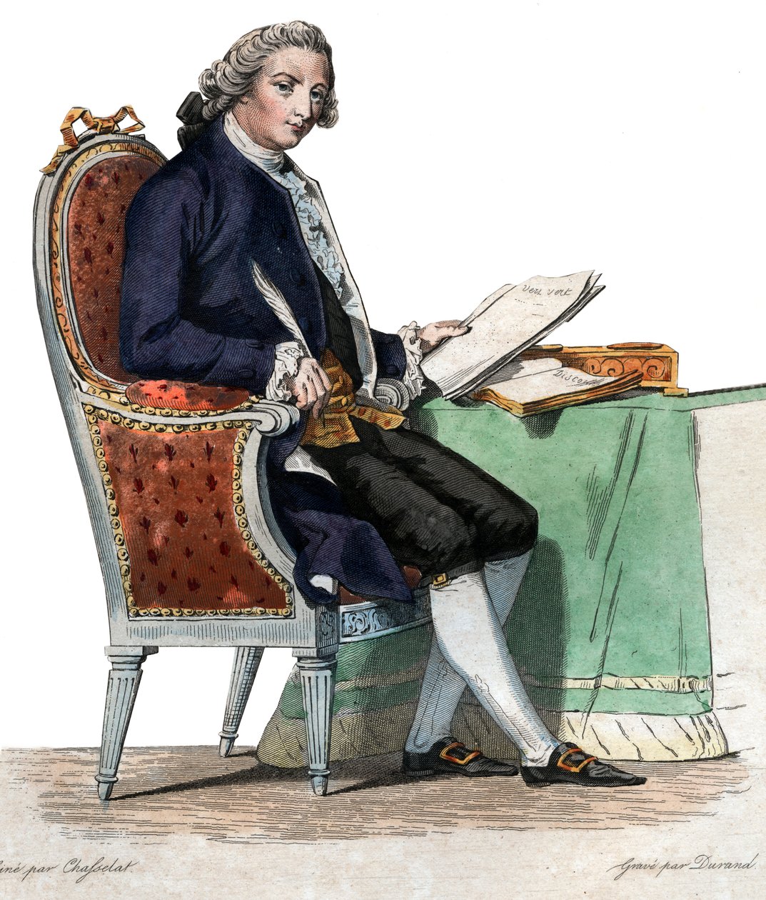 Portrait of Jean-Baptiste-Louis Gresset, French poet and dramatist by French School