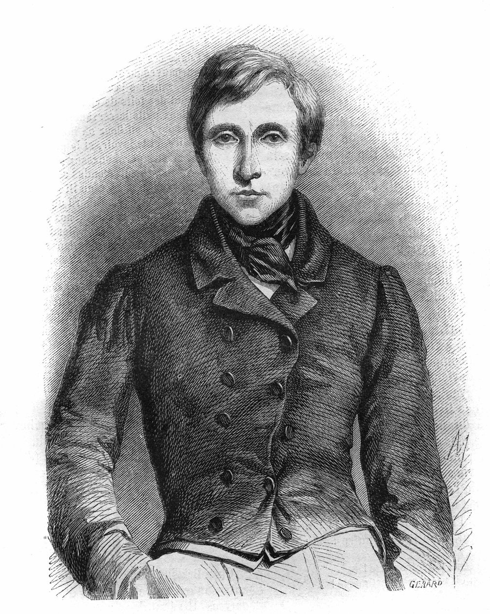 Portrait of Jean Auguste Pelage Brizeux, French poet by French School