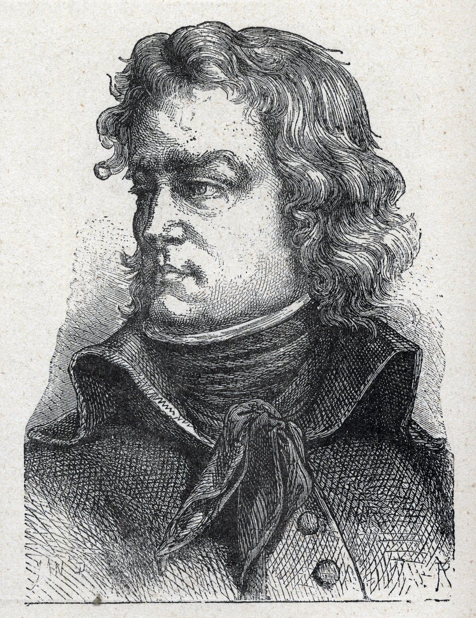 Portrait of Jean Baptiste Camille de Canclaux (1740-1817), French general of the Revolution. Engraving from 1889 by French School