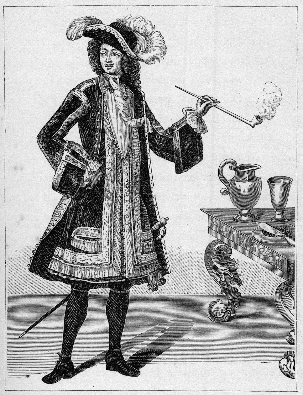 Portrait of Jean Bart (1651-1702), French privateer. Engraving in 