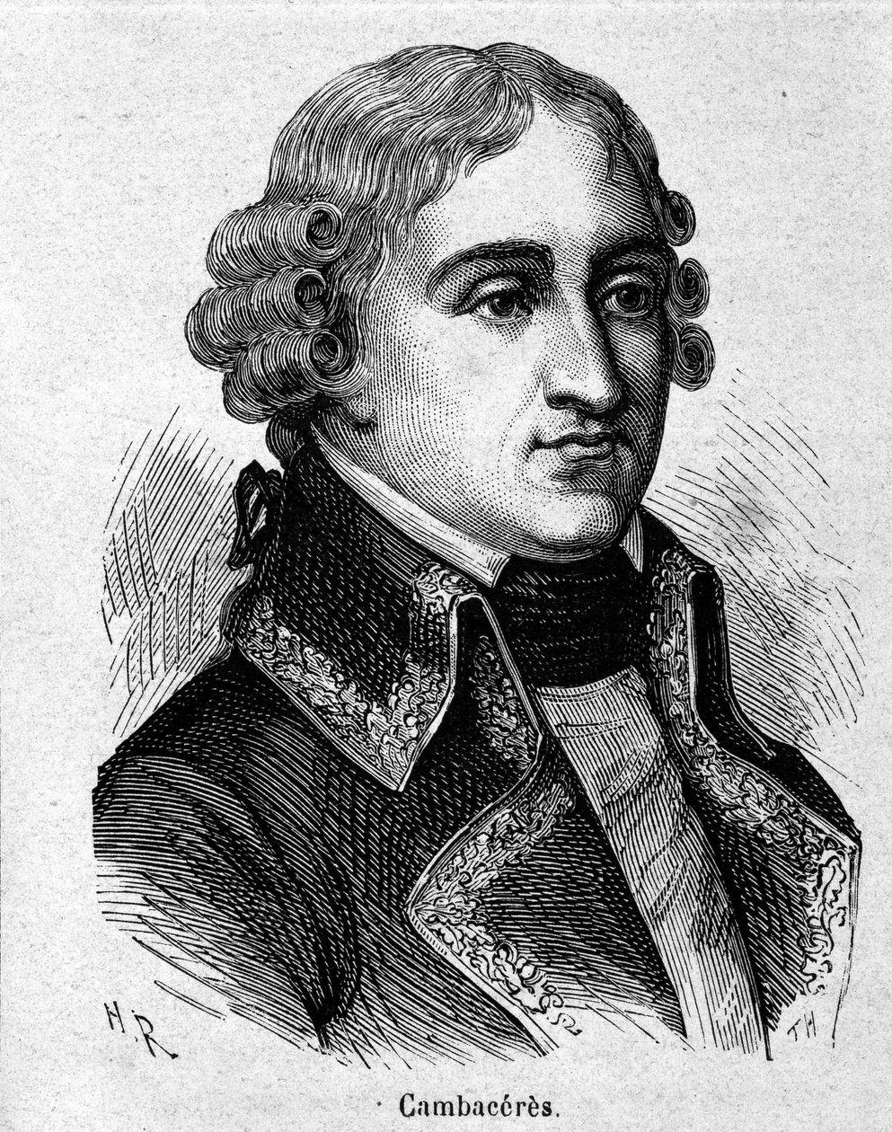 Portrait of Jean Jacques Régis de Cambacérès, Duke of Parma, French jurist and politician (1753-1824) - engraving - in 