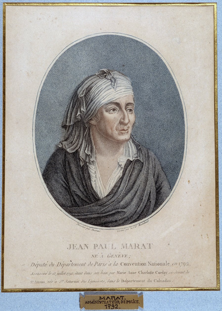 Portrait of Jean Paul Marat (1743-1793), French physician, publicist and politician by French School