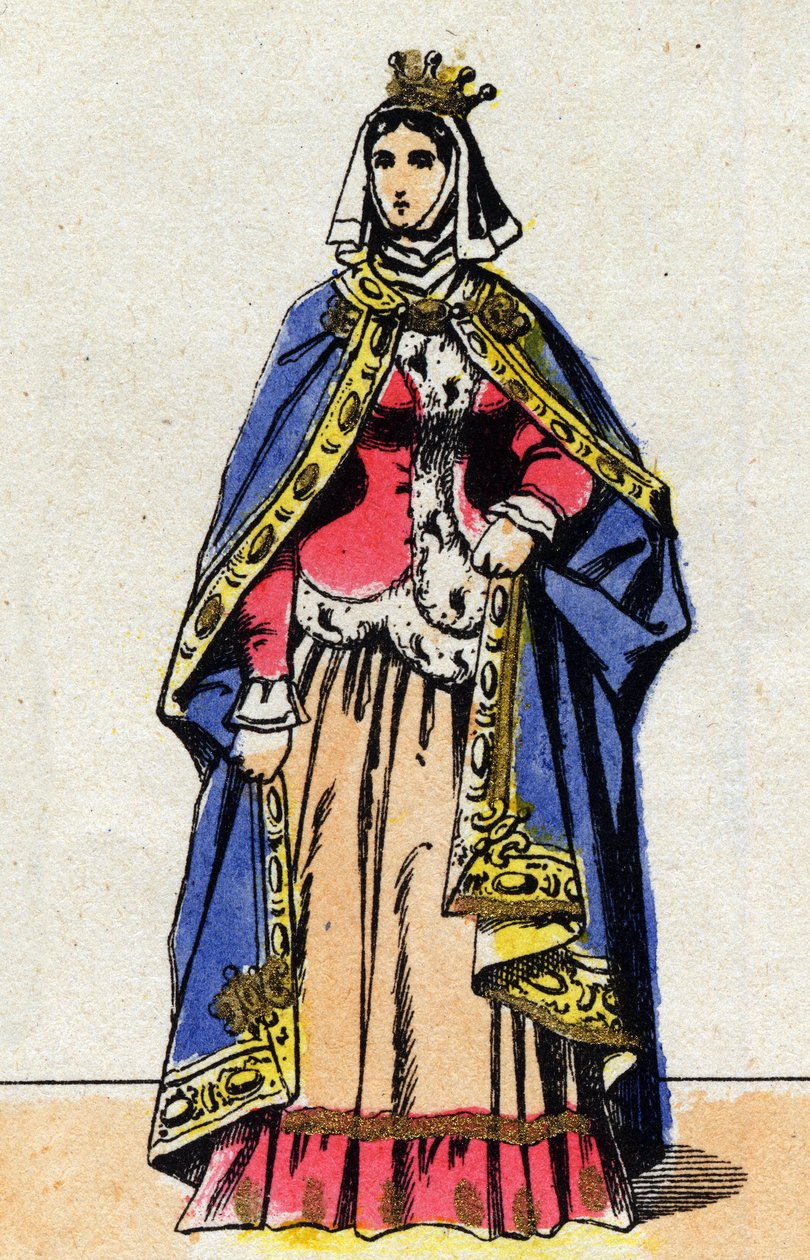 Portrait of Jeanne de Boulogne, wife of Philip V the Long by French School