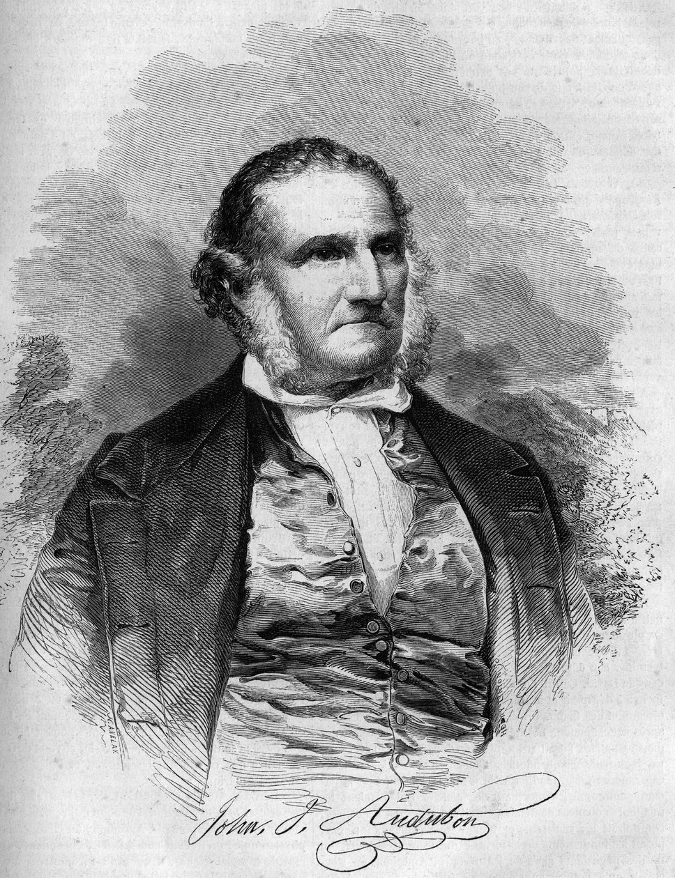 Portrait of John James Audubon (1780-1851), American ornithologist by French School