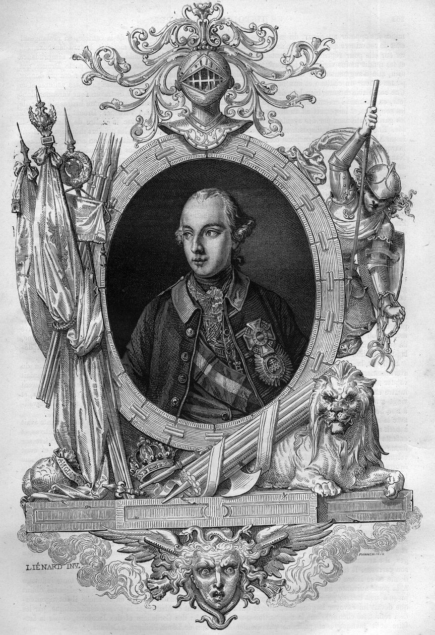 Portrait of Joseph II (1741-1790), Emperor of Austria Engraving in 