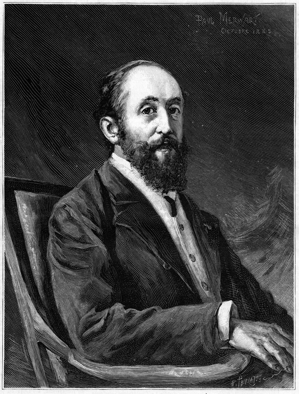 Portrait of Jules Claretie (1840-1913), French novelist and member of the French academy by French School