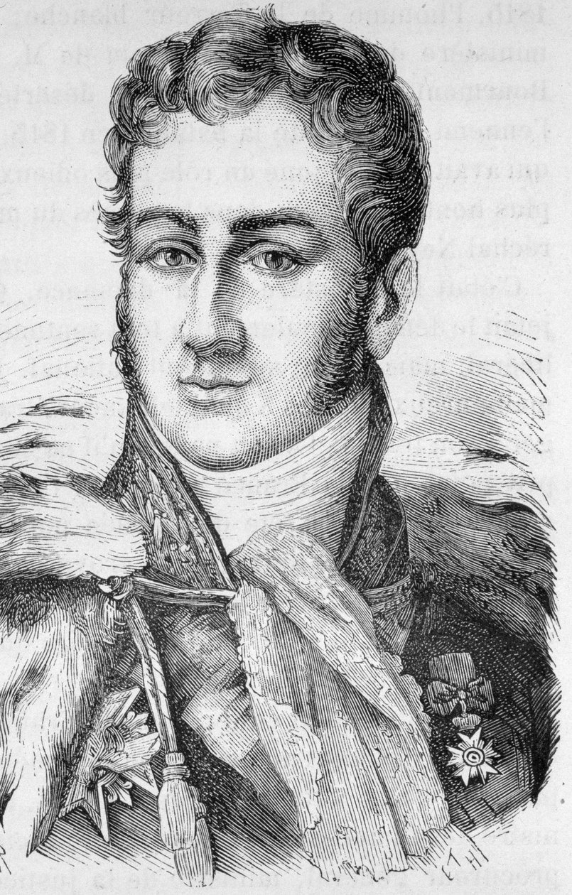 Portrait of Jules de Polignac, French politician (1780-1847) - in “L