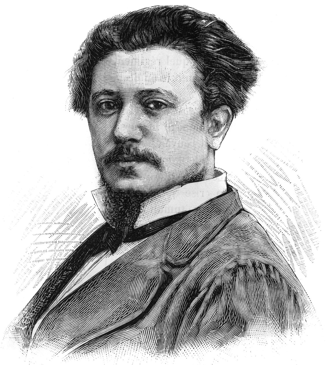 Portrait of Karl Daubigny (1846-1886), French painter. Engraving in Le Monde Illustre, June 5 by French School