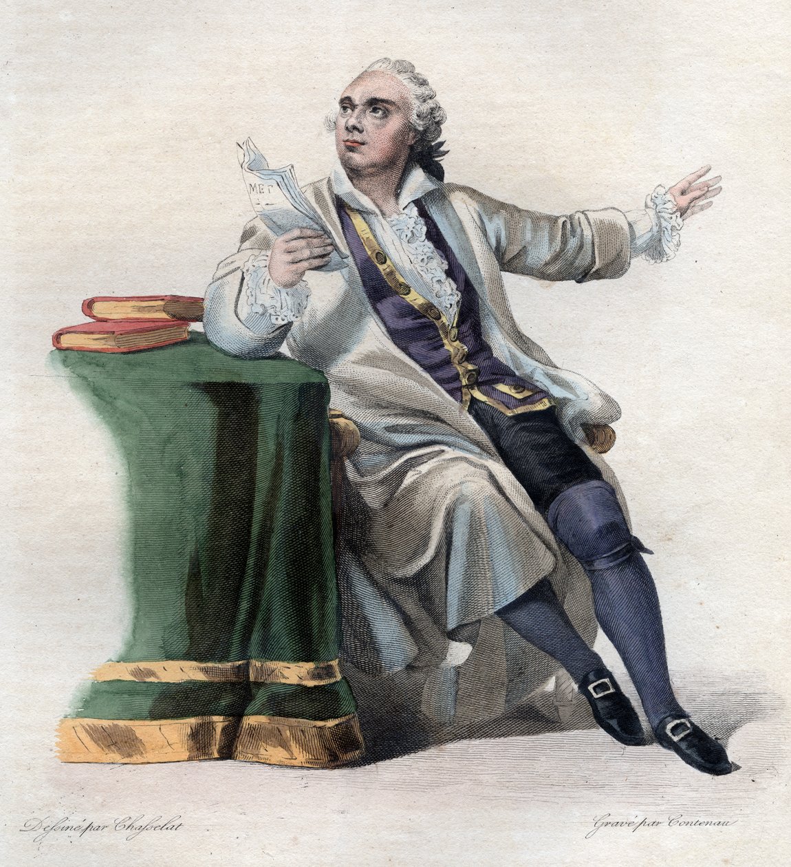 Portrait of Lekain by French School