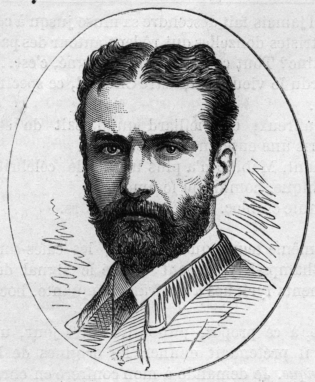 Portrait of Leon Bonnat (1833-1822), French painter. Engraving in 