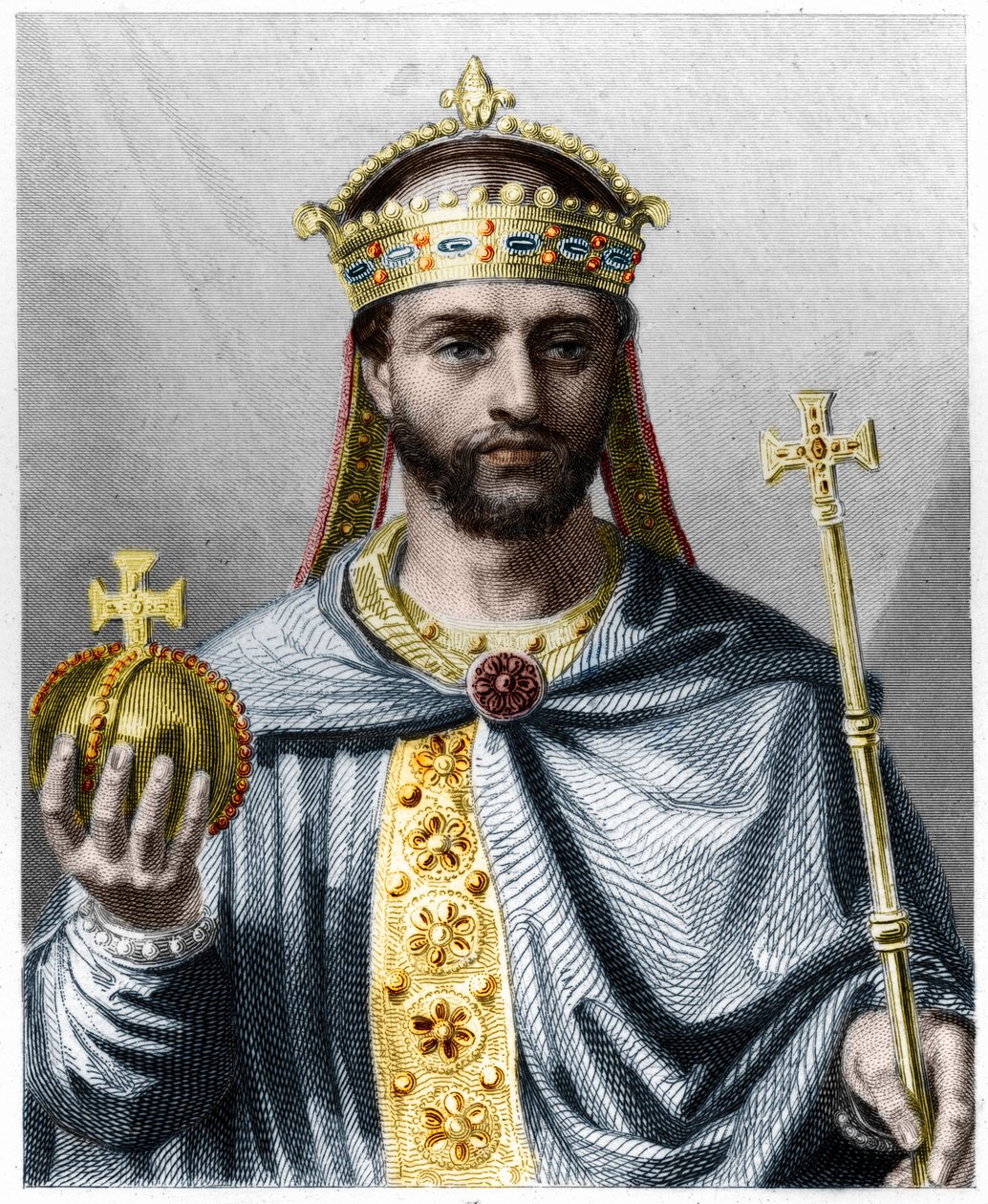 Portrait of Louis I the Pious (778-840), Emperor of the West - in 