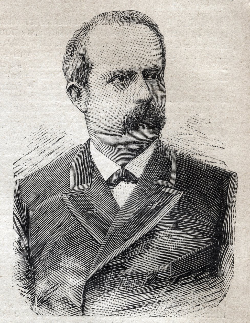 Portrait of Louis Lepine, prefect of Paris, in Le Petit Parisien on 23/07/1893 (engraving) by French School