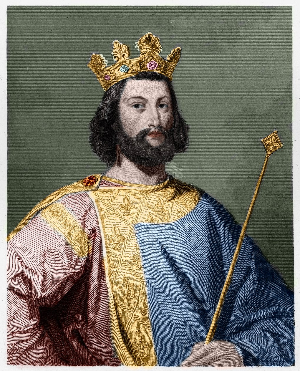 Portrait of Louis VII the Young (1120 - 1180), King of France - in 