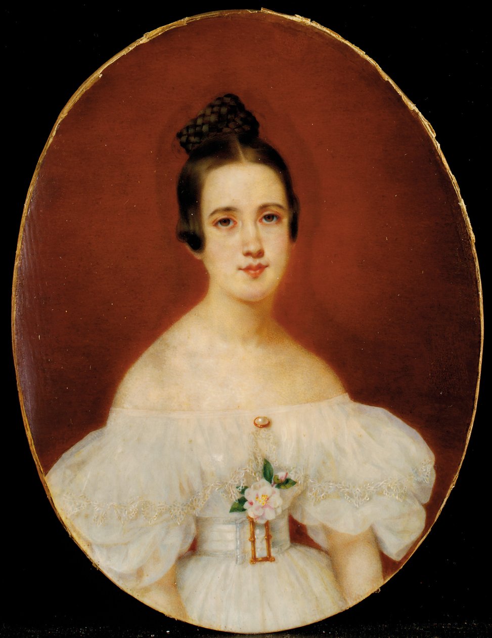 Portrait of Marie-Célestine De Gas, Mother of Edgar Degas by French School
