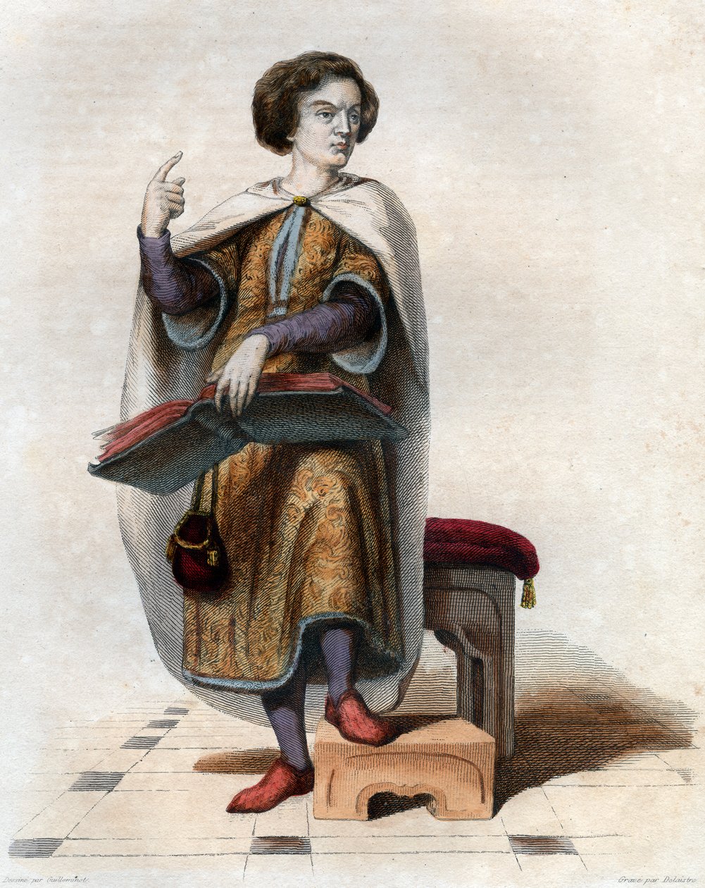 Portrait of Peter Abelard (1079-1142), French scholastic philosopher, theologian and logician by French School