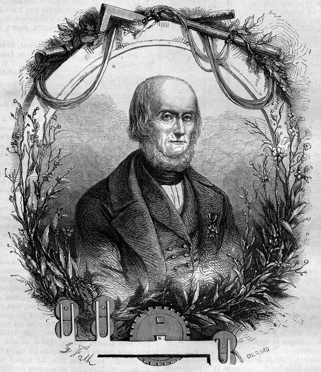 Portrait of Philippe de Girard (1775-1845), French inventor and industrialist, creator of the linen spinning machine by French School