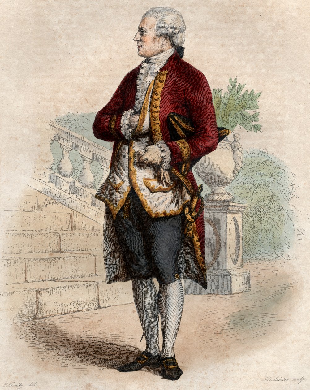 Portrait of Pierre Augustin Caron de Beaumarchais, French watchmaker, inventor, musician, diplomat and writer by French School