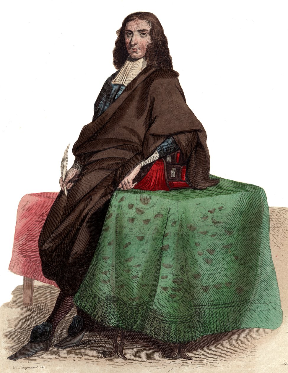 Portrait of Pierre Bayle, French philosopher and writer by French School