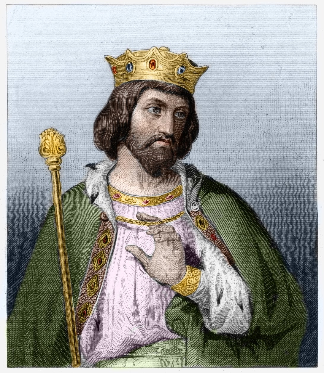 Portrait of Robert II the Pious, King of France by French School