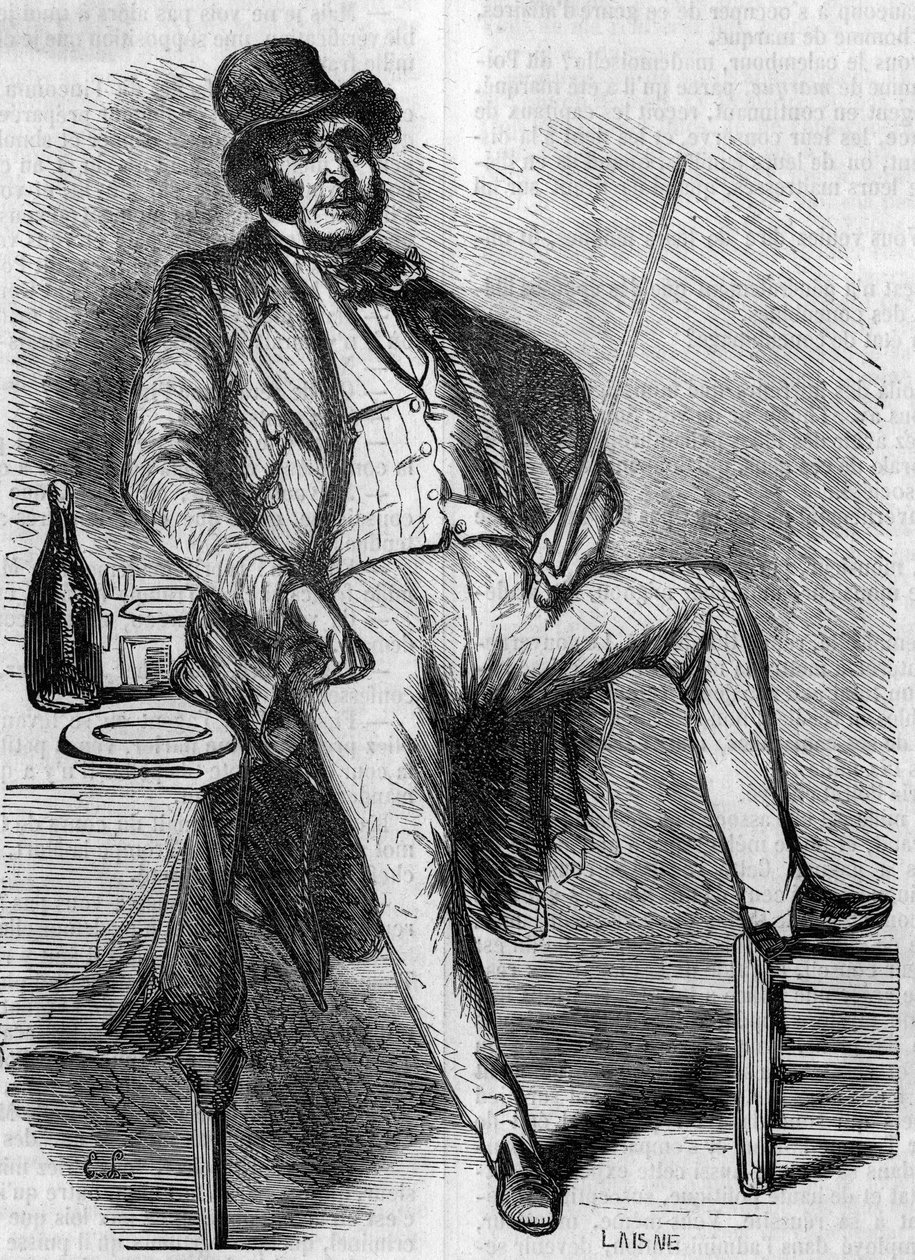 Portrait of Vautrin, character of the novel 