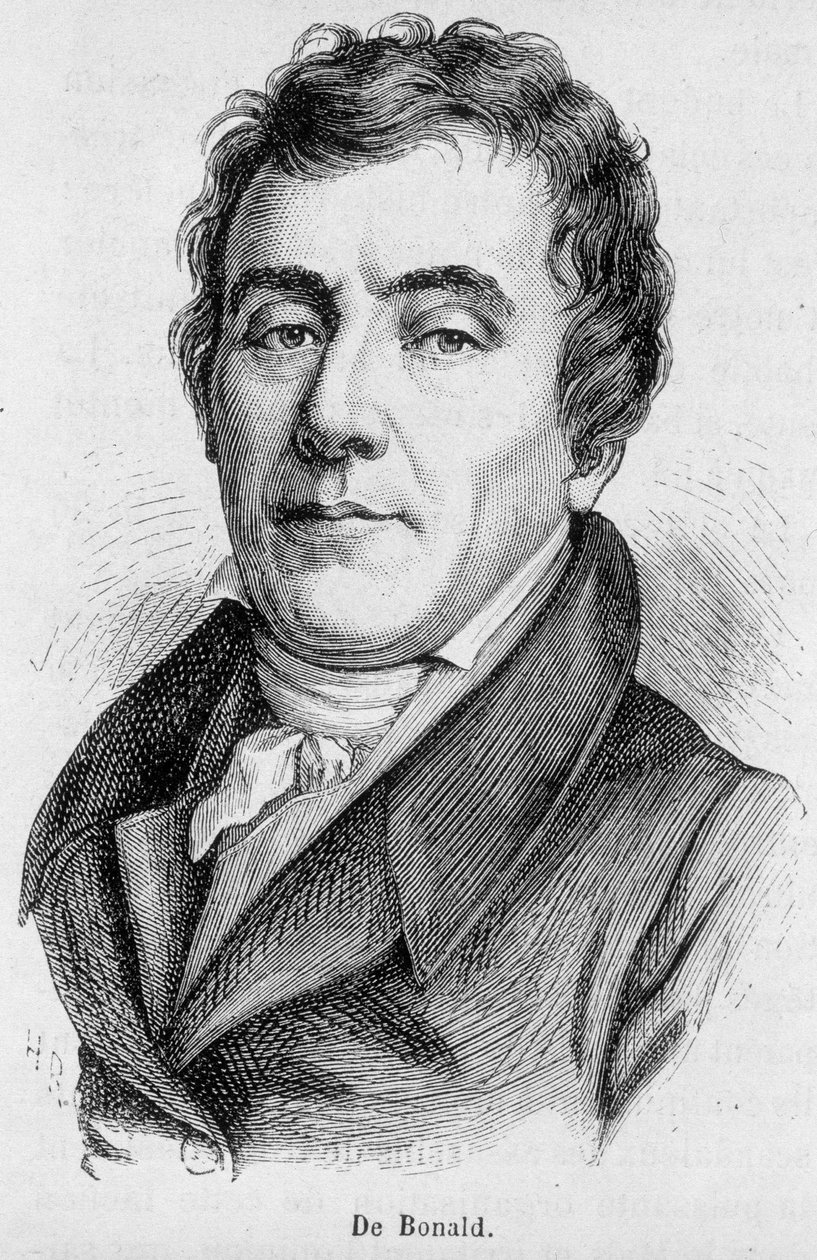 Portrait of Viscount Louis de Bonald (1754 - 1840), French political writer - in L