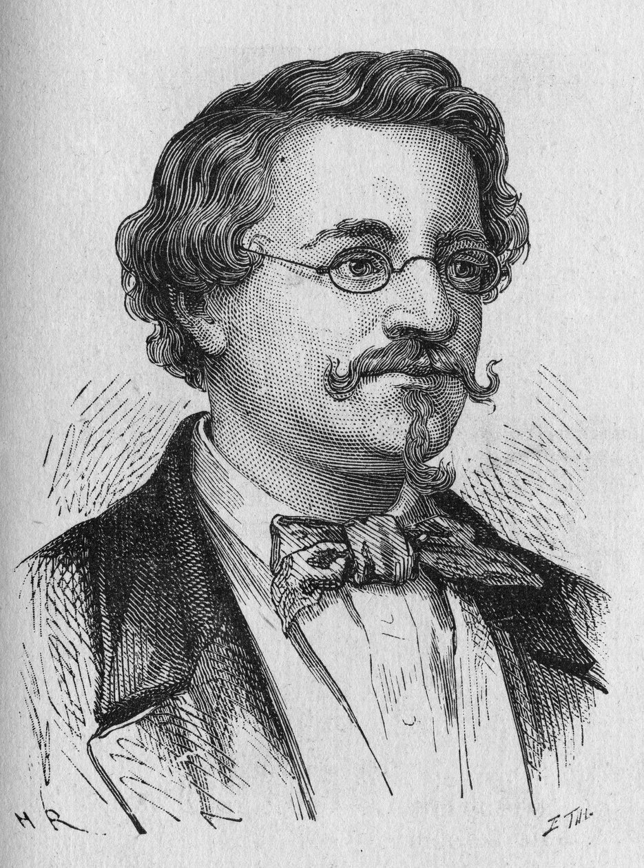 Portrait of Wilhem Hofmann - in “Album of Science; illustrious scientists; Great discoveries” 1896 by French School