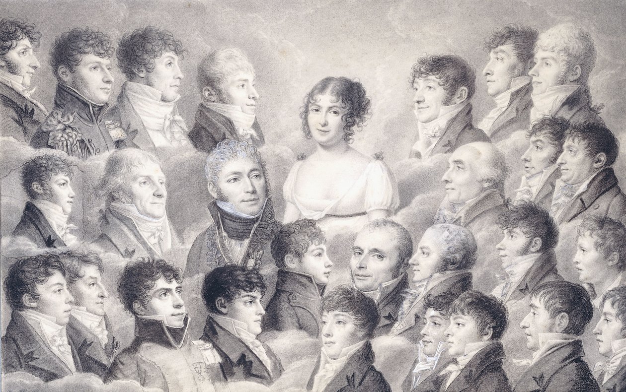 Portrait of a Young Lady Surrounded by Her Admirers by French School