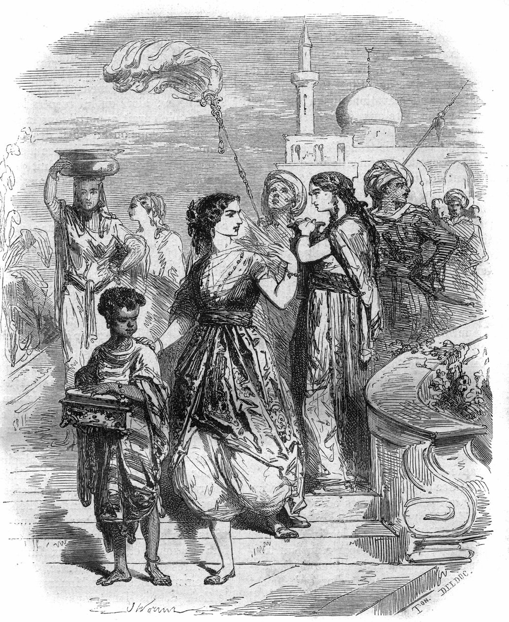 Portrait of the Byzantine Empress Zoe la Porphyrogenete (978-1050) Engraving in 