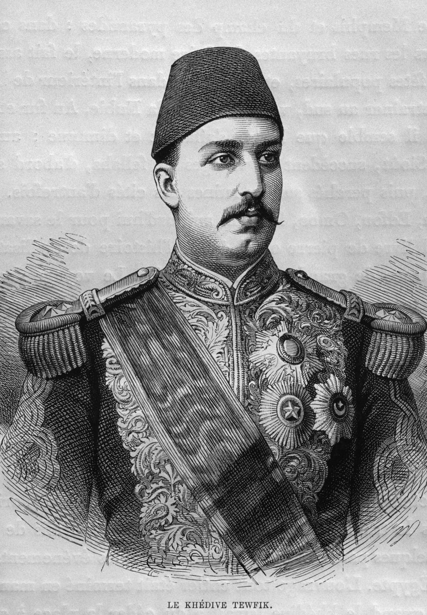 Portrait of the Khedive Tawfig, from LEgypte by Georg Moritz Ebers, 1881 by French School