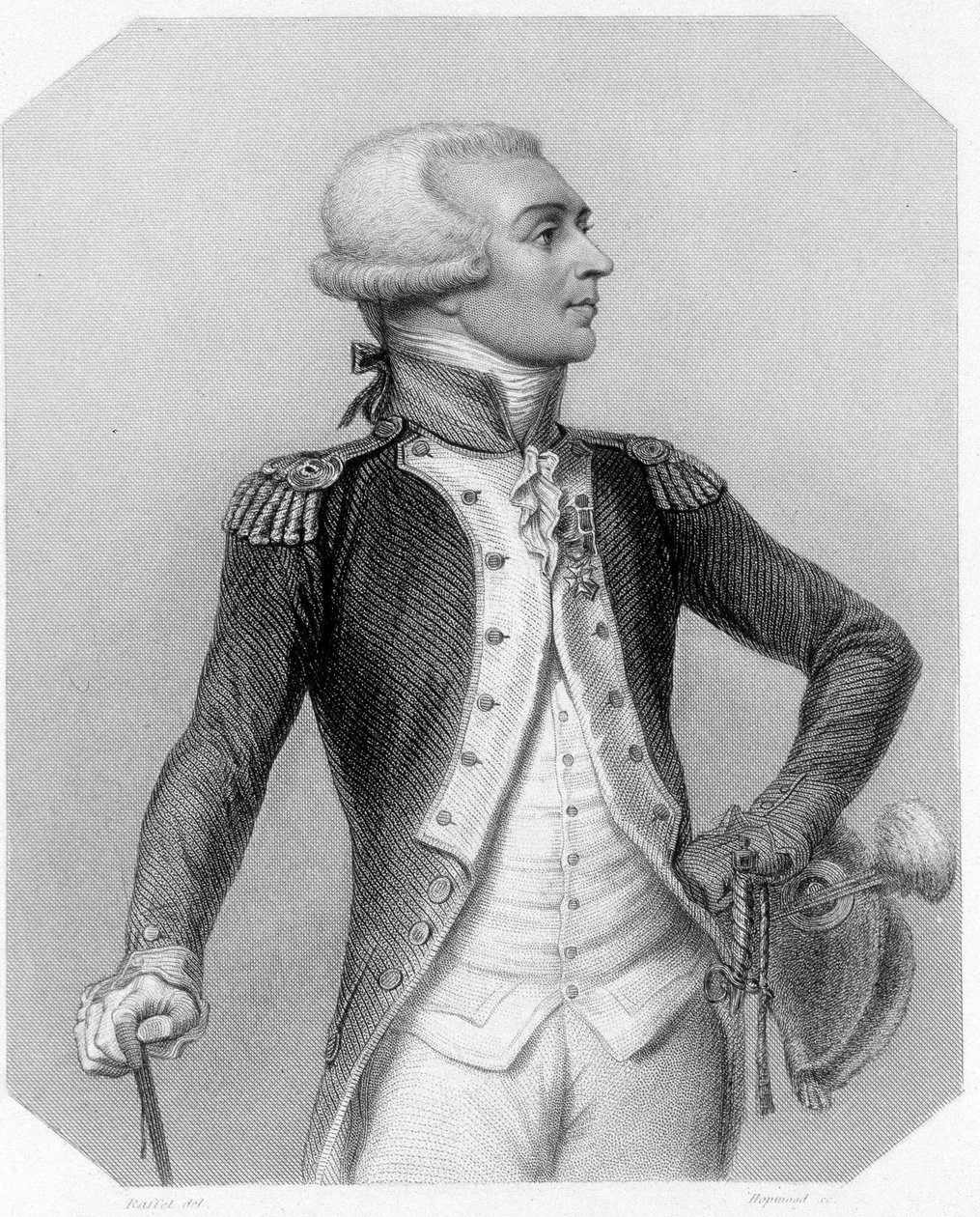 Portrait of the Marquis de La Fayette, French general and politician (1757-1834). In 