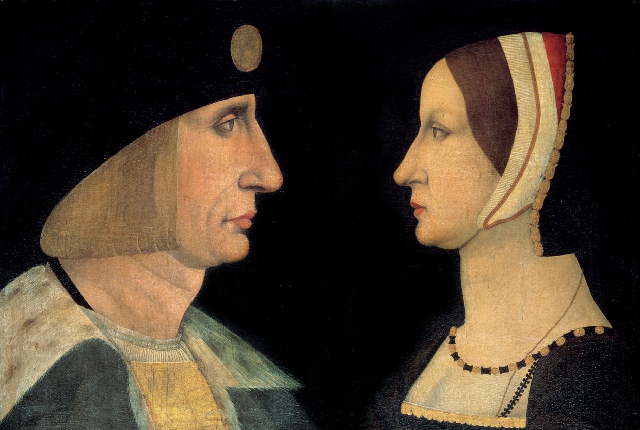 Portraits of King Louis XII and Anne of Brittany, Queen of France by French School