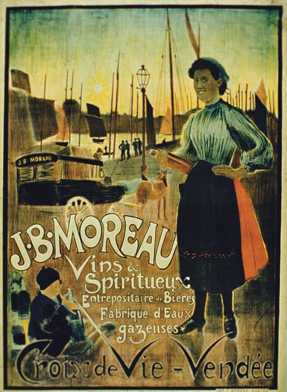 Poster advertising Croix de Vie, made by J.B. Moreau, Vendee by French School