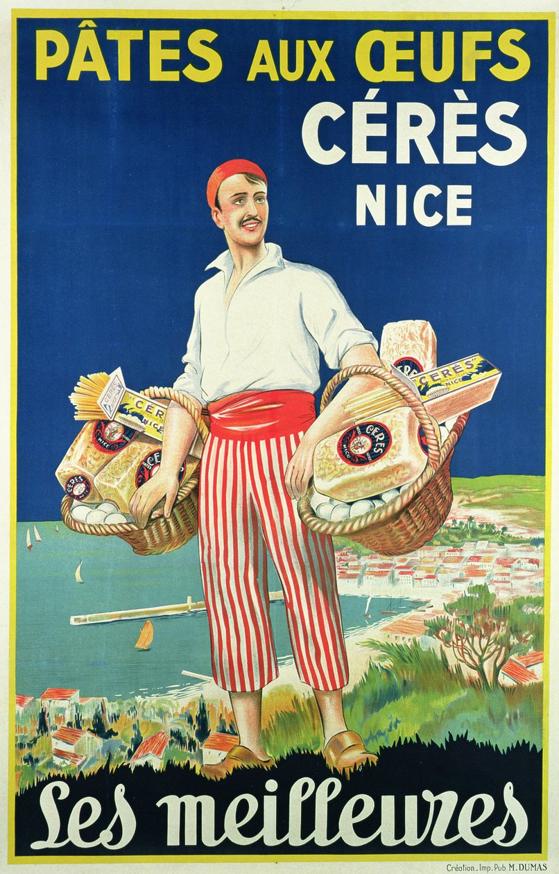 Poster advertising pasta made by Ceres by French School