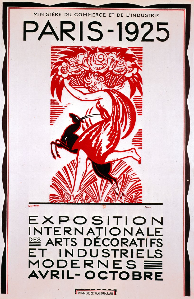Poster for International Exhibition for Modern Decorative and Industrial Arts, Paris by French School