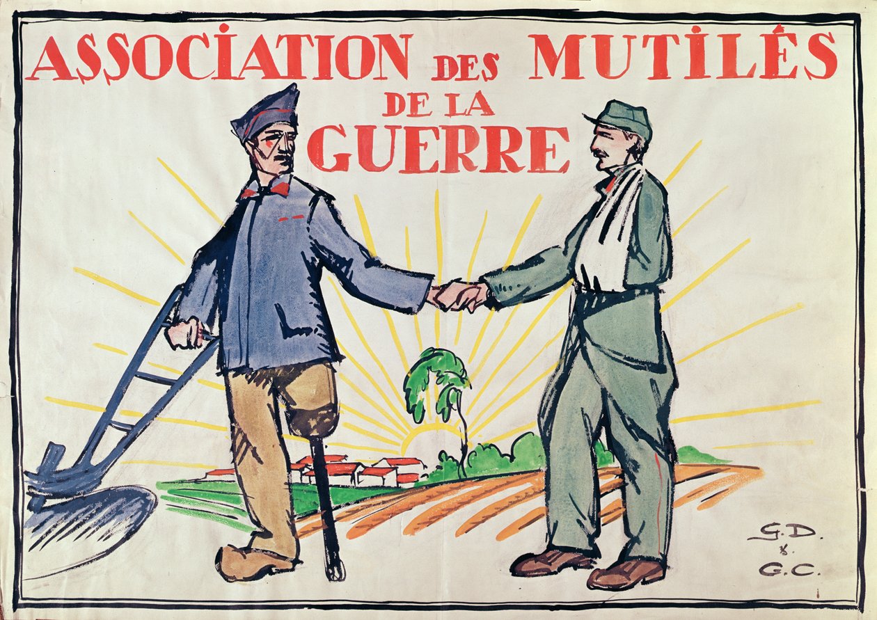 Poster for the Association des Mutiles de la Guerre, c.1920 by French School