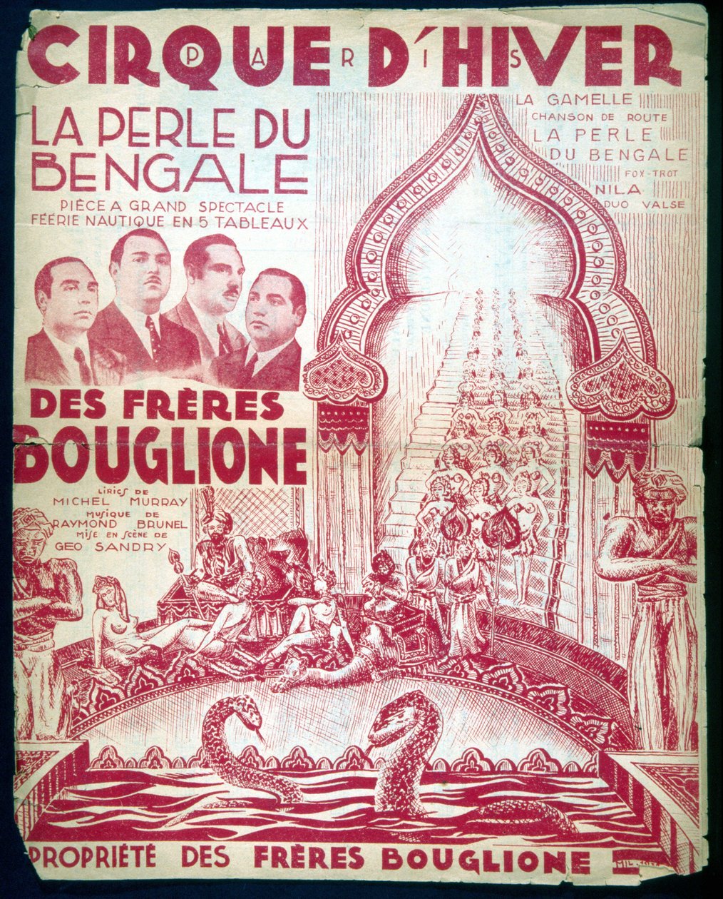Poster for the show of the brothers Bouglione 