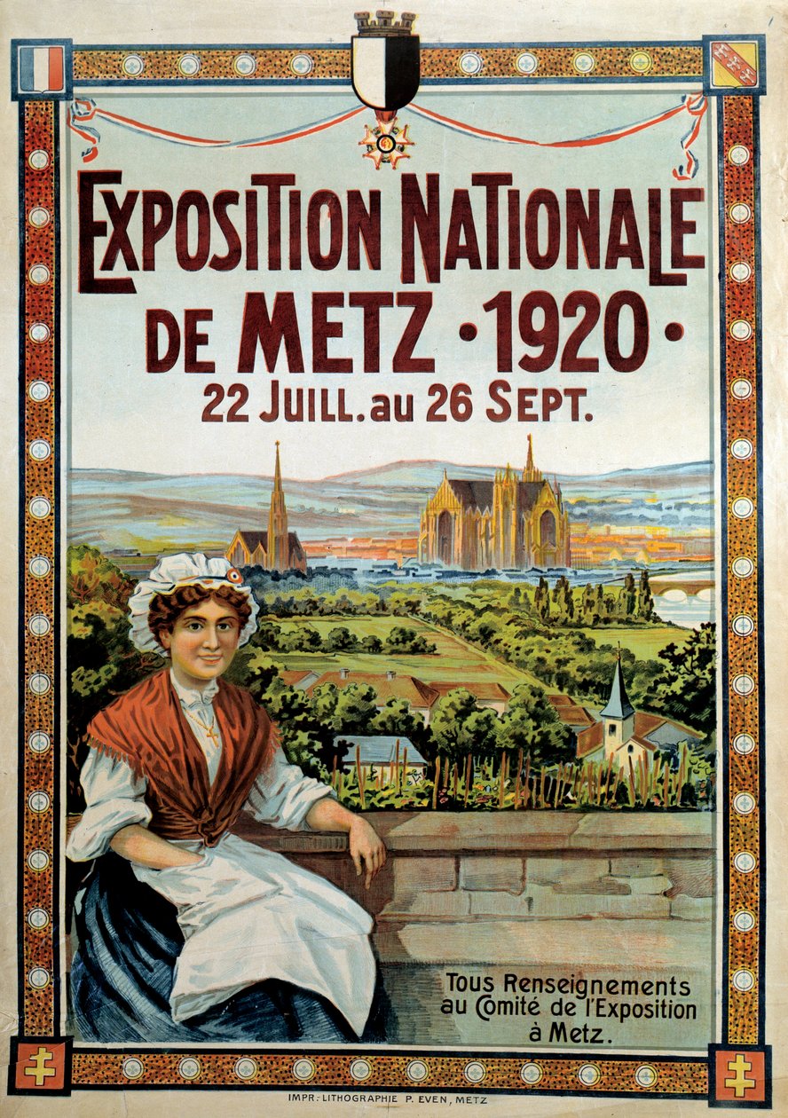 Poster of the National Exhibition of Metz, France by French School