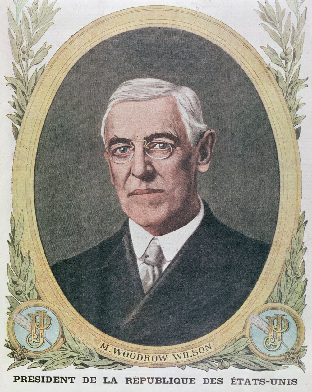 President Woodrow Wilson, Illustration from Le Petit Journal by French School