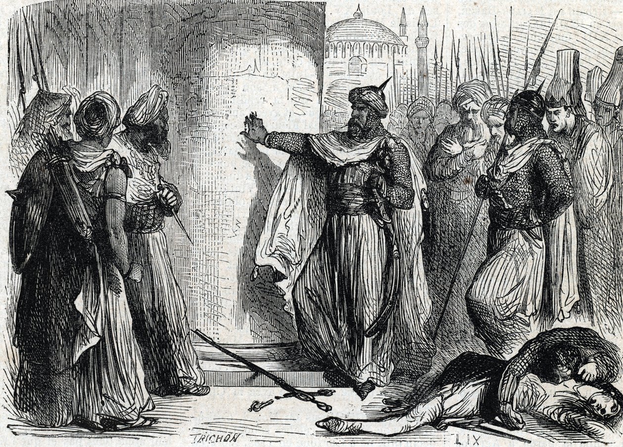 Capture of Constantinople (engraving) by French School