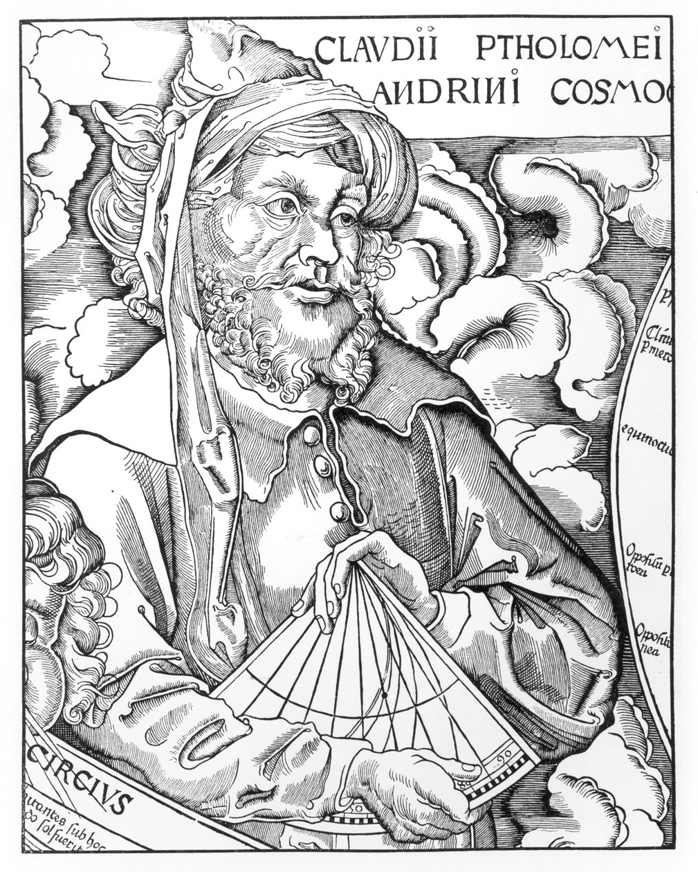 Ptolemy holding a sextant by French School